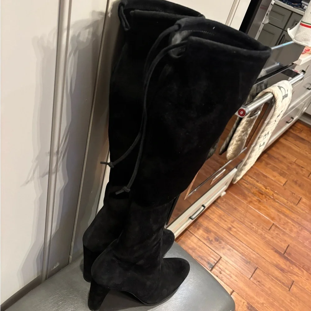 Stuart Weitzman Black Highland Over-the-Knee Boots 9